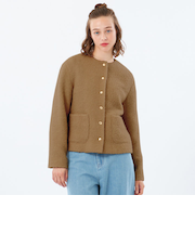 【HESSLE(ヘスル)】ノーカラーショートコート