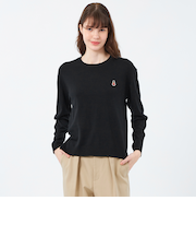 【WEB&一部店舗限定】バッキンガムベア ワッペンクルーネックニット