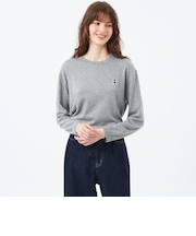 【WEB&一部店舗限定】バッキンガムベア ワッペンクルーネックニット