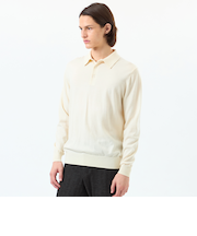 ハイゲージ天竺 ニットポロ