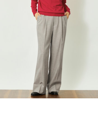 GREY LABEL タックプリーツワイドパンツ