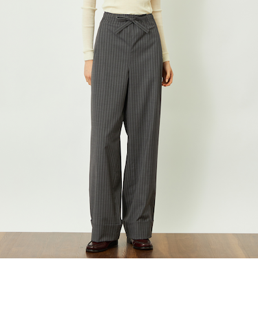 GREY LABEL ウールストライプイージーパンツ