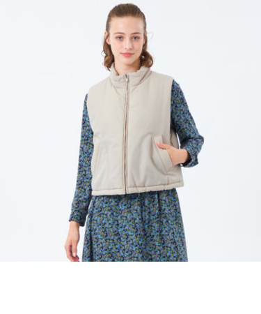 スタンドカラーパデットベスト