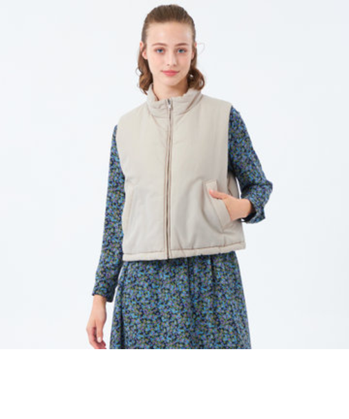 スタンドカラーパデットベスト