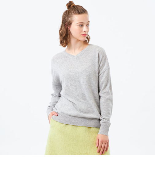 ウールカシミヤVネックプルオーバー