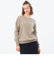 ウールカシミヤVネックプルオーバー