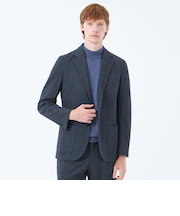 テーラードジャージー ジャケット グレンチェック/千鳥