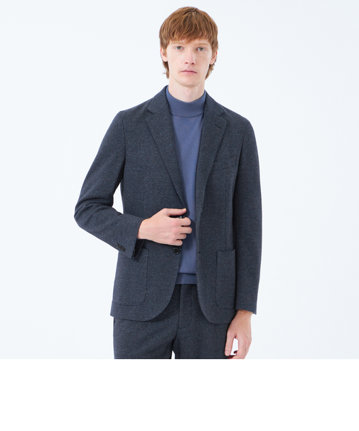 テーラードジャージー ジャケット グレンチェック/千鳥