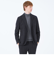 テーラードジャージー ジャケット グレンチェック/千鳥