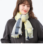 【LEE11月号掲載/蛯原友里さん着用】ウォッシャブルカシミヤチェックストール