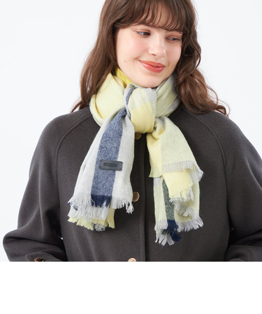 ウォッシャブルカシミヤチェックストール