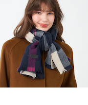 【LEE11月号掲載/蛯原友里さん着用】ウォッシャブルカシミヤチェックストール
