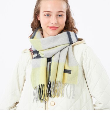 ウォッシャブルカシミヤチェックマフラー