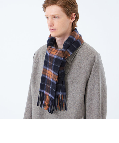 ウール ブリティッシュチェックマフラー