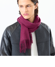 ウォッシャブルカシミヤ ソリッドマフラー