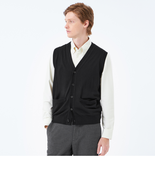 ハイゲージ天竺 Vネックニットベスト