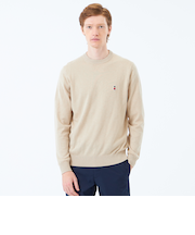 バッキンガムベア 綿ウール天竺 クルーネックプルオーバーニット