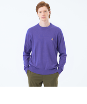 バッキンガムベア 綿ウール天竺 クルーネックプルオーバーニット