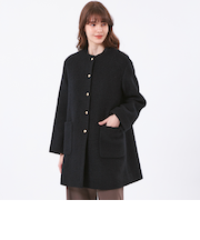 【WEB&一部店舗限定】ウールパイルノーカラーコート