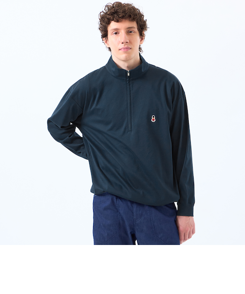 バッキンガムベア コンパクトスムース ハーフジッププルオーバー