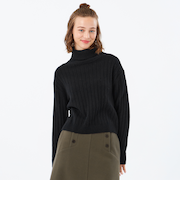 ウールカシミヤハイネックニット