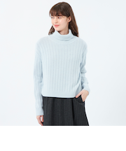 ウールカシミヤハイネックニット