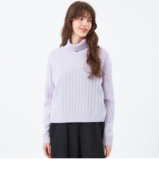 ウールカシミヤハイネックニット