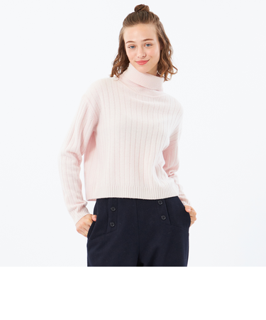 ウールカシミヤハイネックニット