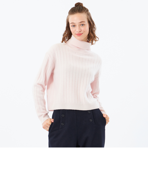 ウールカシミヤハイネックニット