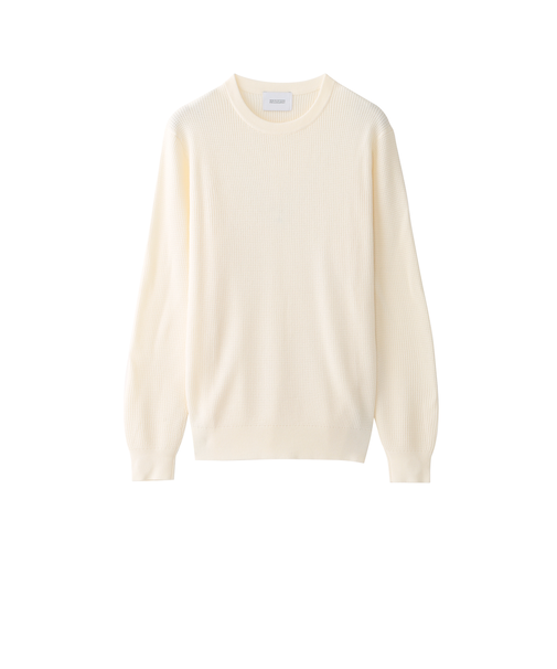 【WEB&一部店舗限定】ミニワッフル クルーネックプルオーバー