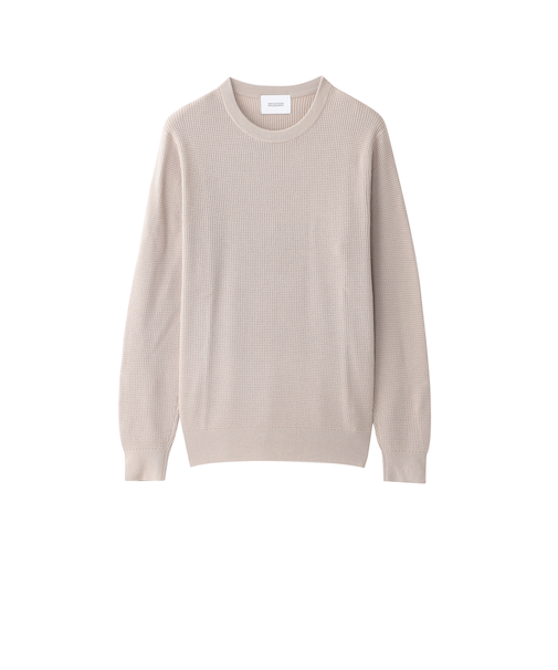 【WEB&一部店舗限定】ミニワッフル クルーネックプルオーバー