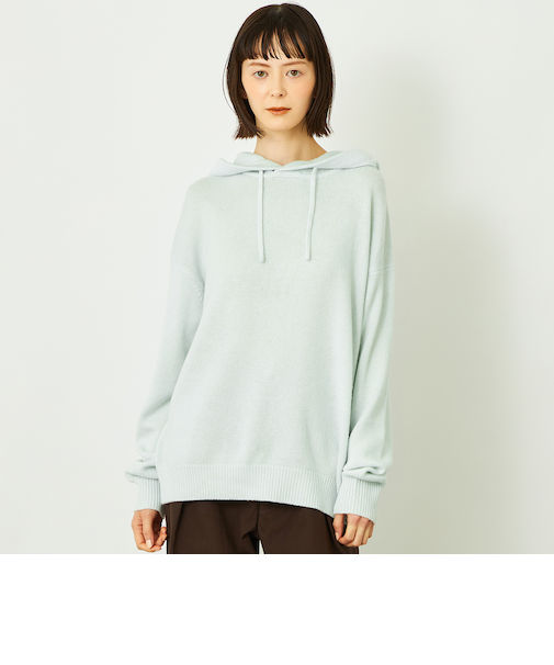 GREY LABEL ウールカシミヤニットパーカー