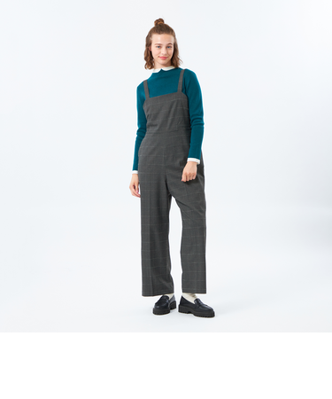 ブークレチェックサロペット