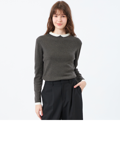 【2025年秋冬モデル】Cleric Collar Knit ウールブレンド