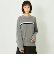 GREY LABEL ローゲージラインニット