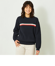 GREY LABEL ローゲージラインニット