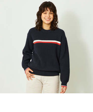 GREY LABEL ローゲージラインニット