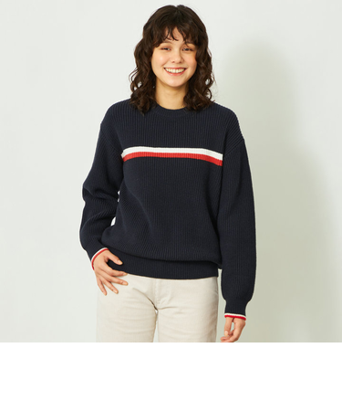 GREY LABEL ローゲージラインニット