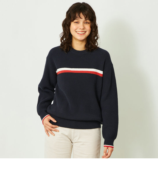 GREY LABEL ローゲージラインニット