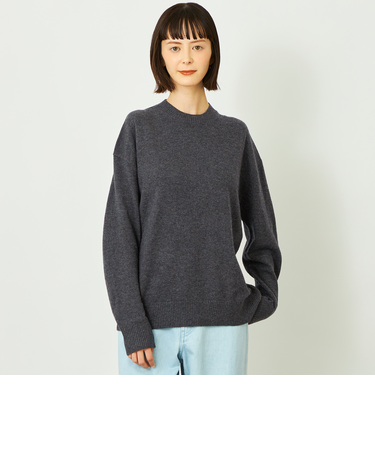 GREY LABEL ウールカシミヤクルーネックニット