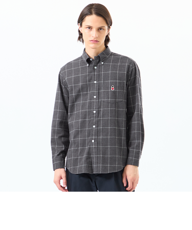バッキンガムベア シャンブレーネル/チェック 長袖ボタンダウン