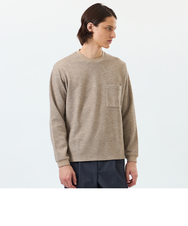 起毛ブリスター クルーネックロンＴ