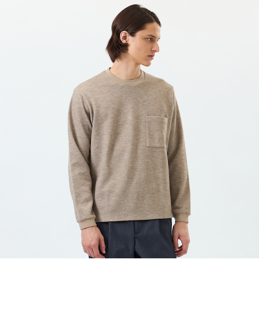 起毛ブリスター クルーネックロンＴ