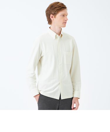 シャンブレーネル スクエアボタンダウン