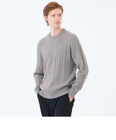 バッキンガムベア ケーブル クルーネックプルオーバー