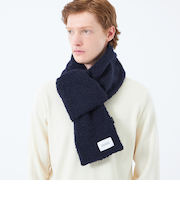 タフタ×ボア リバーシブルダウンマフラー with TAION