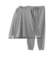 【WEB限定】パイル無地裏起毛&無地パンツ パジャマ