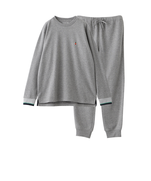 【WEB限定】パイル無地裏起毛&無地パンツ パジャマ