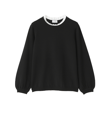 フリルカラーニット