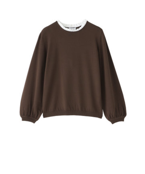 フリルカラーニット